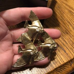 Art Deco style Tropical fish Brooch